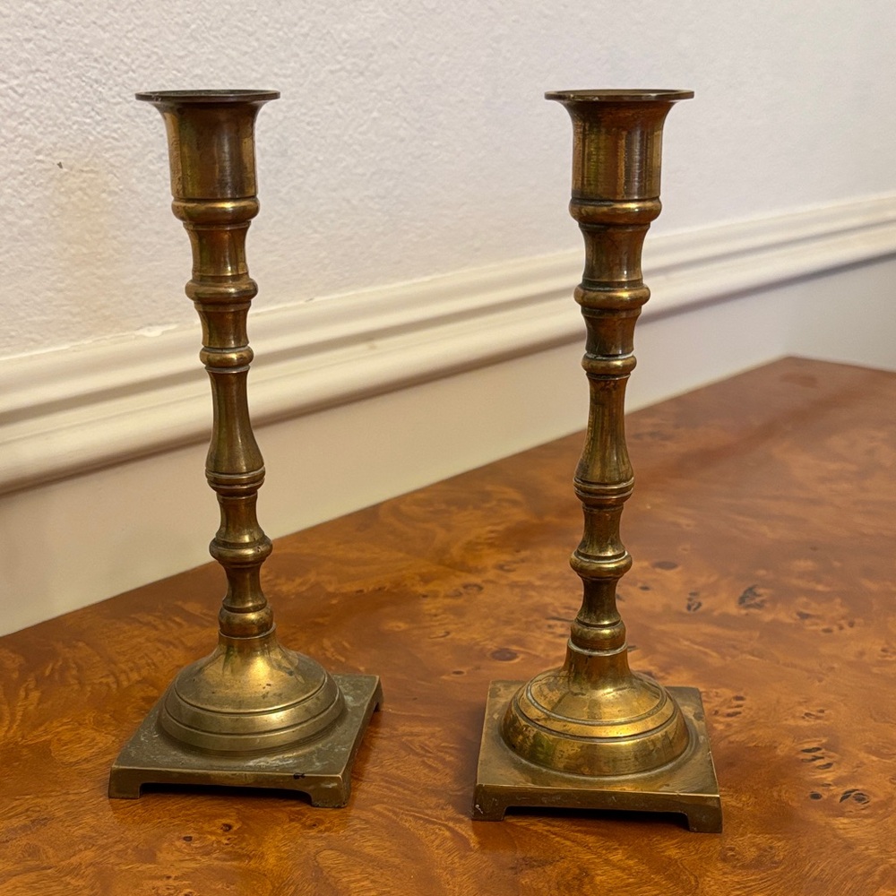 Pair of Brass Candlestick Holders
